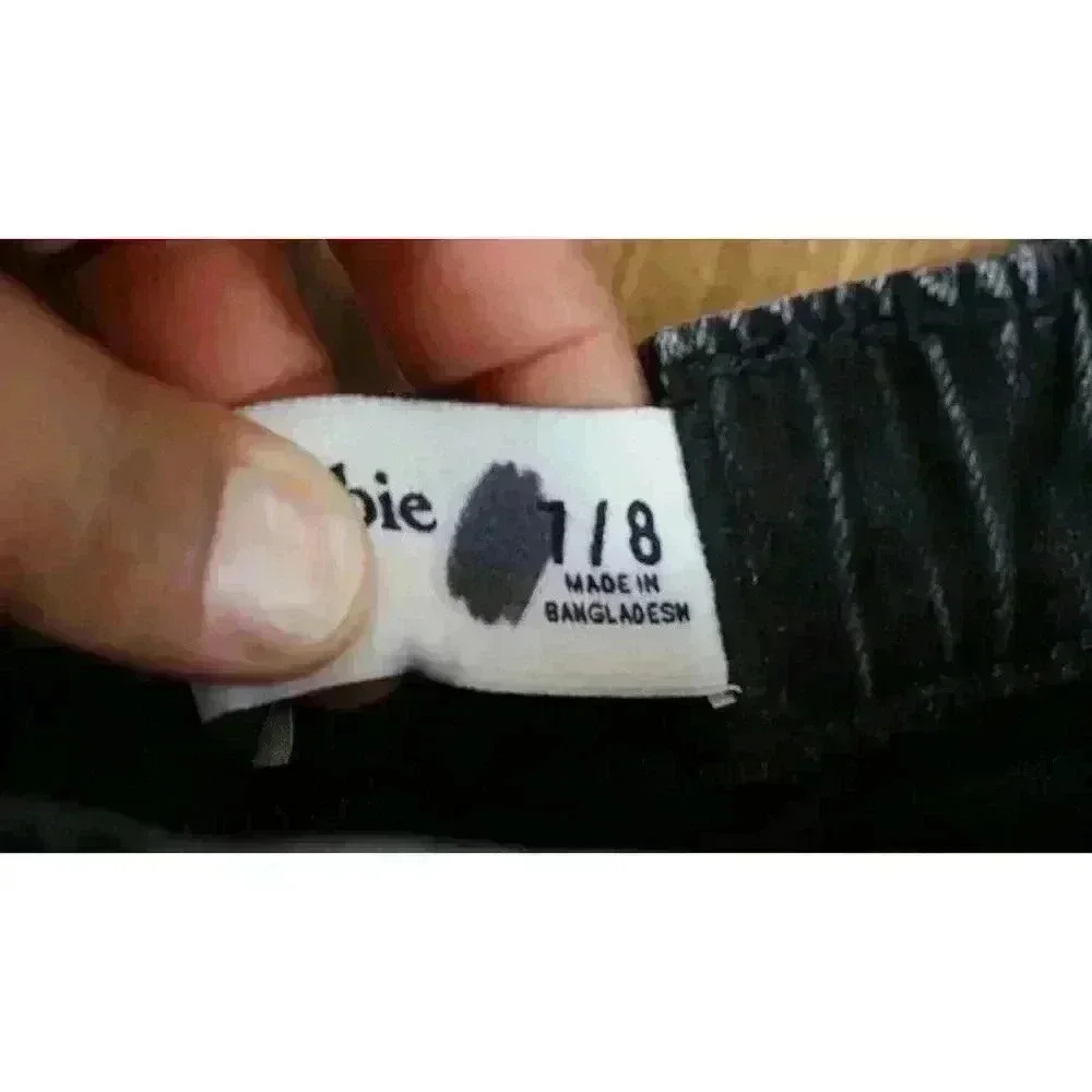 Abercrombie Kids Girls Black Denim Wrap-Front Skort, Size 7/8 - Picture 8 of 11
